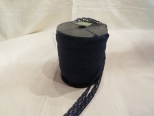 Spitzenband Spitzenborte über 200 Meter lang, 2,2 cm breit Farbe blau floral 