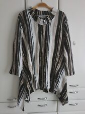 Túrbulence Lagenlook Damen Pullover Strickpullover Zipfelsaum mehrfarbig ca. L 