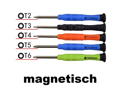 Torx schraubendreher t3 - 5x, t2