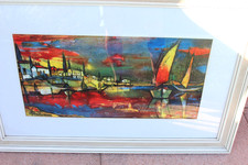 Heino Breilmann ( 1921 - 2001 )  Adrialgende Kunstdruck 60 er Jahre  90 x 68 c