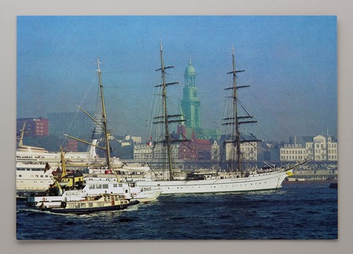 Postkarte hamburg hafen - postkarte,