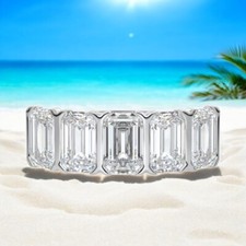 Hochzeit Smaragdschliff Band