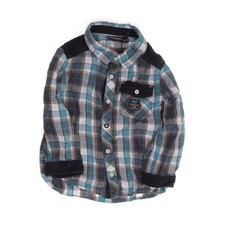 Sergent Major, Flanellhemd, Größe: 80, Blau/Weiß/Braun/Schwarz/Grau -Btr