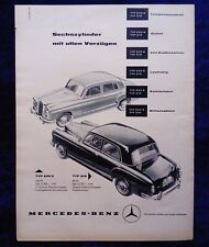 Mercedes Benz 220S / 219 Ponton, originale Werbung aus 1957