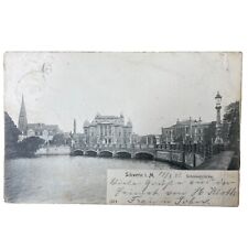 Postkarte AK Schwerin Mecklenburg Schlossbrücke Gelaufen 1905