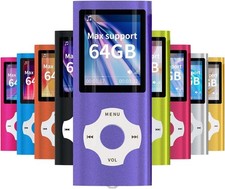 Mymahdi MP3/MP4 Player, Lila mit 1.8" LCD Screen and Memory Card Slot