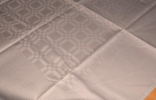 Altes Damast Tischdecke Webmuster kariert unbenutzt 155 x 125 cm (13316)
