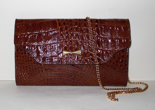 Vintage clutch leder - clutch, tasche