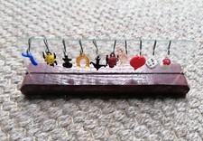 Ständer mit 10 Glasmerker aus Glas/ DDR - Rarität!