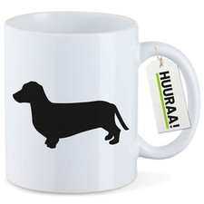 Kaffeetasse Dackel Silhouette Keramik Tasse Geschenkidee Souvenir Präsent Wichte