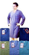 Herren Nachthemd Langarm 100%