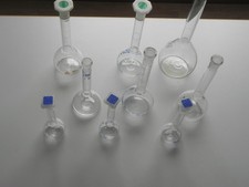 9x Messkolben Stand-Flakons