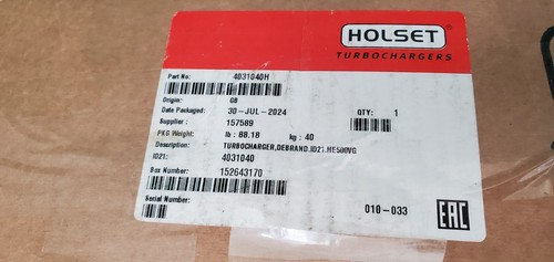 Holset turbochargers 4031040h - holset,
