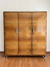 Original Mücke & Melder seltene Schrank 3-türig Bauhaus Chrom Stahlrohr