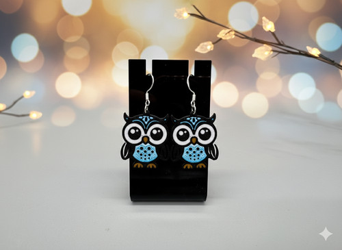 Druck ohrringe blaue - 3d,
