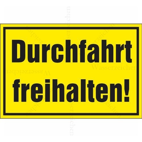 Aufkleber durchfahrt - aufkleber,