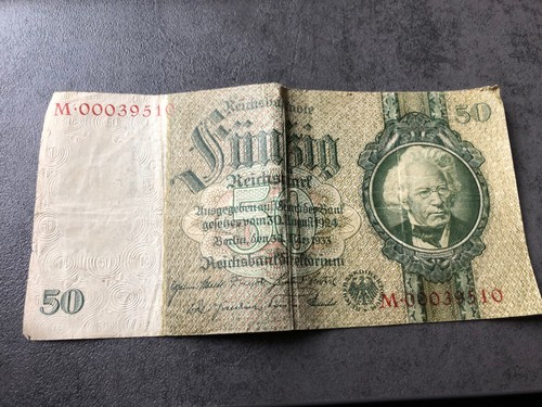 Reichsmark schein gut erhalten - schein,