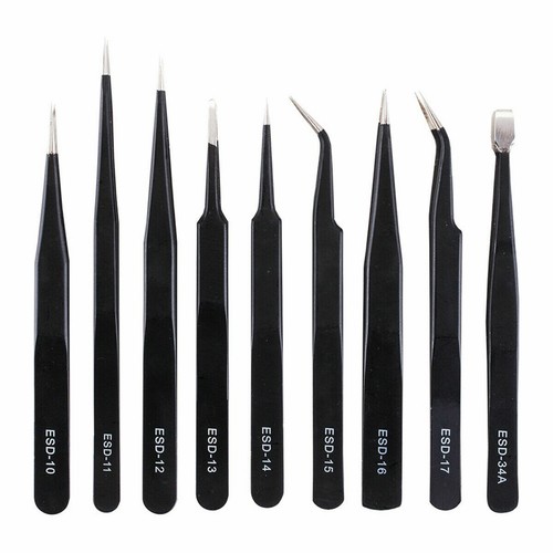 10x pinzetten set - pinzetten, edelstahl