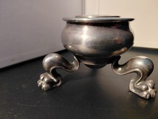 Jugendstiel Sterling Silber antik Kerzenständer Löwenfüße