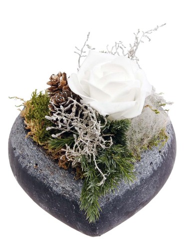 Grabschmuck herz mit - mit, weißer