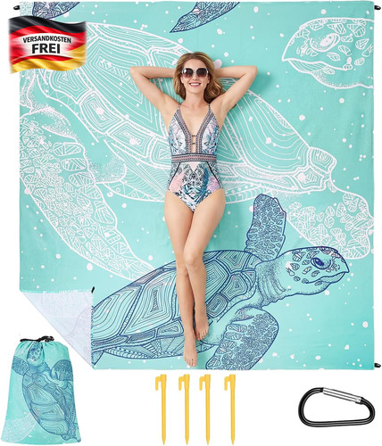 Stranddecke sandfrei 210x200cm - stranddecke,