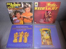 7 verschiedenartige Schallplatten mit Weihnachtslieder