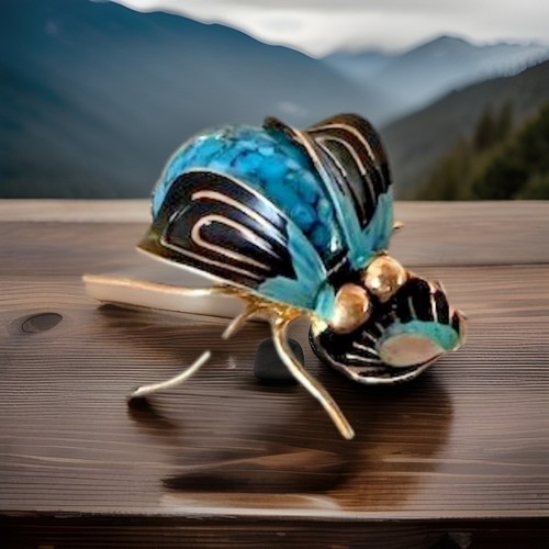 Antike brosche peking glas - brosche,