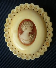 ALTE BROSCHE KAMEE PORTRAIT