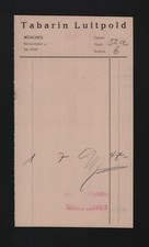 MÜNCHEN, Rechnung 1905, Tabarin Luitpold
