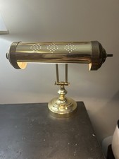 Vintage Brass Banker Desk Lamp