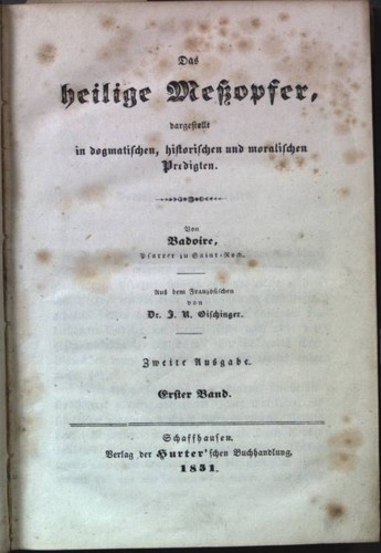 Das heilige meßopfer - heilige,
