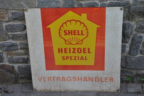Altes blechschild shell - blechschild,