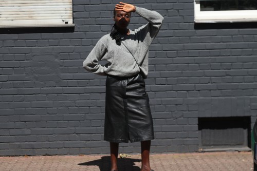 Vintage lederrock schwarz - vintage,