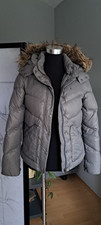 Tommy Hilfiger Denim Daunenjacke mit Kapuze  Gr. S grau