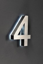 LED-Hausnummer 4  in 3D
