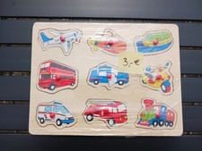 Holzsteckpuzzle mit fahrzeugen - mit,