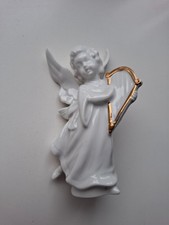 alter weißer Wallendorfer Porzellan Engel, Harfe , 9 cm, Nr. 2236