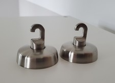 2x Seilhalterung Wandhaken für Ikea NORRSKEN Seilsystem EDELSTAHL / CHROME
