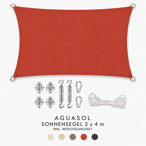Aguasol sonnensegel 2x4 - sonnensegel,