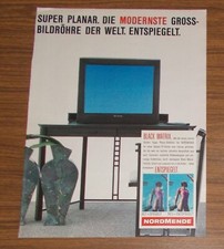 Seltene Werbung NORDMENDE Fernseher SUPER PLANAR mit Black Matrix #1 1988