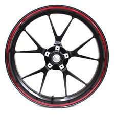 Felgenrandaufkleber Chrom Rot