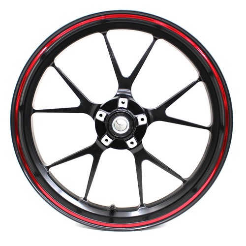 Felgenrandaufkleber chrom rot - chrom,
