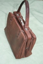 Handtasche Kellybag Büffelleder Gebostar braun