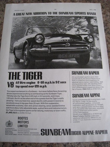 The tiger sunbeam - the, rapier