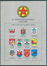 DDR Gedenkblatt Frankfurt/Oder