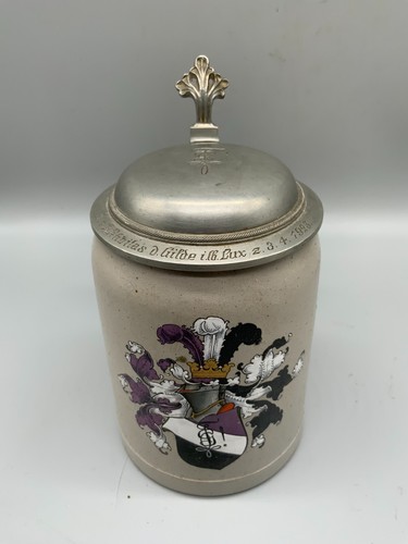 Antiker krug steingut wappen - antiker,