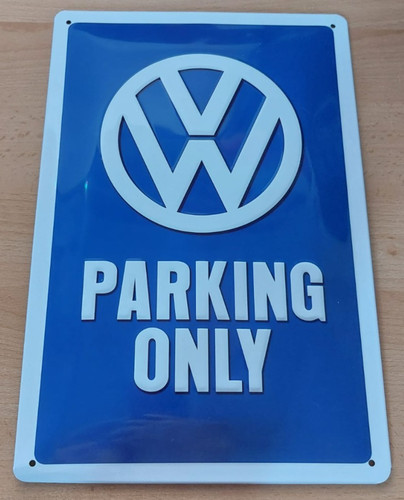 Blechschild parking - "vw,