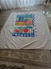 Textil Duschvorhang Badewannenvorhang Weiss Rot Grün  Blau für Duschstange