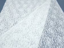 Stoff Spitze Spitzenstoff Stretch Blumenmuster cremeweiß off-white Kleiderstoff