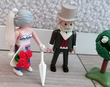 Playmobil❤️Brautpaar goldene Hochzeit Oma und Opa Schleier Braustrauß Taube TOP